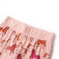 Kinderpyjama met lange mouwen paardenprint 104 lichtroze - thumbnail