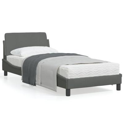 Bedframe zonder matras 90x190 cm stof donkergrijs