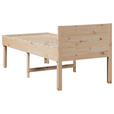 Bedframe zonder matras massief grenenhout 80x200 cm - thumbnail