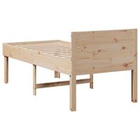 Bedframe zonder matras massief grenenhout 80x200 cm - thumbnail
