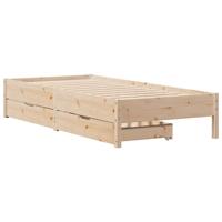 Bedframe zonder matras massief grenenhout 75x190 cm - thumbnail