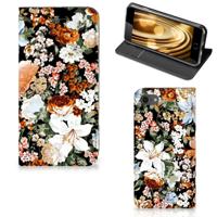 Smart Cover voor iPhone 7 | 8 | SE (2020) | SE (2022) Dark Flowers - thumbnail