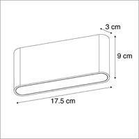 QAZQA Moderne buiten wandlamp wit 17,5 cm incl. LED IP65 - Batt - thumbnail