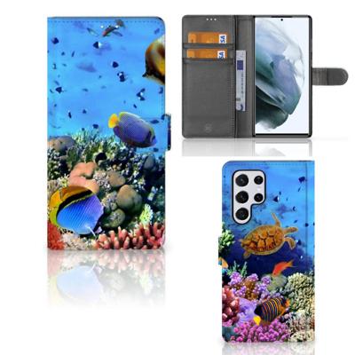 Samsung Galaxy S22 Ultra | Telefoonhoesje | Met pasjeshouder | Vissen Samsung Galaxy S22 Ultra | Telefoonhoesje | Met pasjeshouder | Vissen