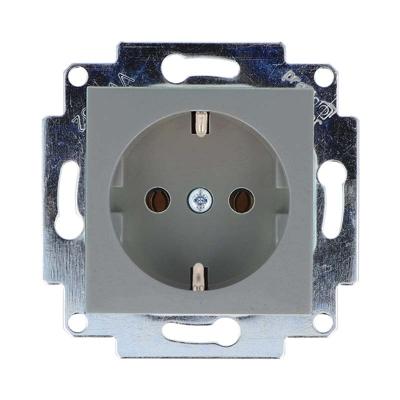 Stopcontact inbouw kleur Titaan 50x50mm 8020SLTI met steekklemmen