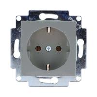 Stopcontact inbouw kleur Titaan 50x50mm 8020SLTI met steekklemmen - thumbnail