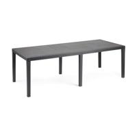 Queen outdoor eettafel met rotan effect - Antraciet - 220 x 90 x 72 cm - thumbnail