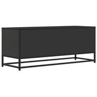 Tv-meubel 100x34,5x40 cm bewerkt hout en metaal zwart - thumbnail