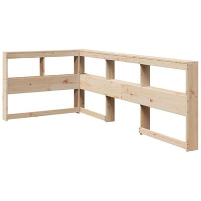 Bed met boekenkast zonder matras massief grenenhout 90x200 cm