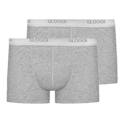 2-pak Basic boxershort heren - Heren onderbroek kort pijpje - heren ondergoed - M - Grijs - Onderbroek heren heren heren heren heren heren heren