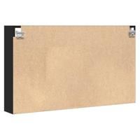 Vitrinekast 100x15x58 cm bewerkt hout zwart - thumbnail