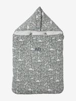 Engelennest KLEINE DINO van hydrofiel doek ijsblauw - thumbnail