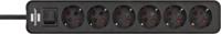 Brennenstuhl 1153260000 Stekkerdoos met schakelaar 6-voudig Zwart Randaarde stekker 1 stuk(s) - thumbnail