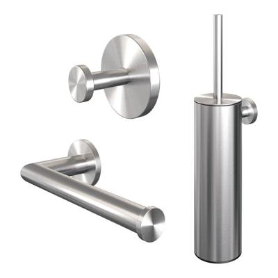 Brauer Brushed Edition Toilet Accessoireset - 3-delig - PVD - geborsteld RVS 5-NG-323 Brauer Brushed Edition Toilet Accessoireset - 3-delig - PVD - geborsteld RVS 5-NG-323