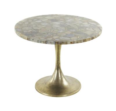 Light & Living Bijzettafel 'Rickerd' Ø61cm, kleur Geel Agaat