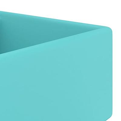 Wastafel met overloop vierkant 41x41 cm keramiek mat lichtgroen Wastafel met overloop vierkant 41x41 cm keramiek mat lichtgroen