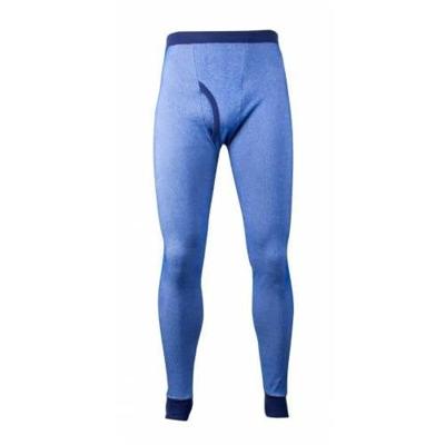 Pantalon, blauwe streep, M2000 - Stevige lange heren onderbroek
