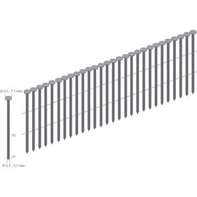 Prebena CNW28/65BK Coilnagel Type CNW Afmeting, lengte 65 mm 6000 stuk(s)