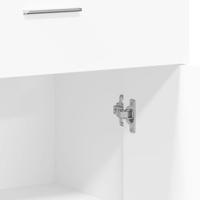 Dressoir 60x30x84 cm bewerkt hout wit - thumbnail