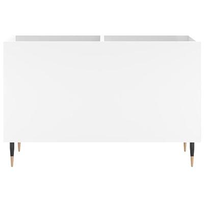 Platenkast 74,5x38x48 cm bewerkt hout wit - thumbnail