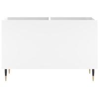 Platenkast 74,5x38x48 cm bewerkt hout wit - thumbnail