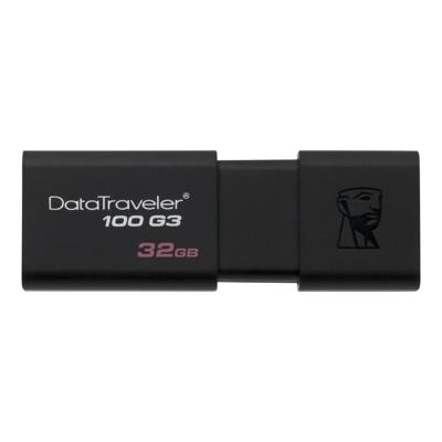Kingston Technology DataTraveler 100 G3 USB flash drive 32 GB USB Type-A 3.2 Gen 1 (3.1 Gen 1) Zwart Kingston Technology DataTraveler 100 G3 USB flash drive 32 GB USB Type-A 3.2 Gen 1 (3.1 Gen 1) Zwart