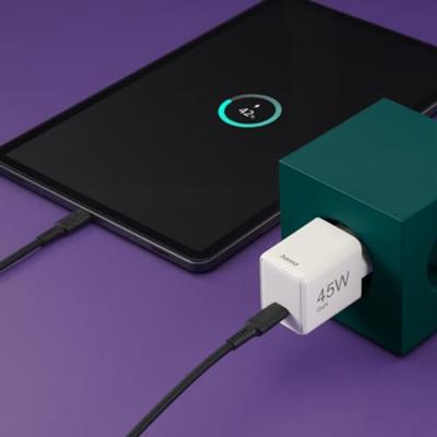 Hama Fast Charger USB-C PD/QC/GaN Super-Mini Charger 45 W Oplader Wit - thumbnail