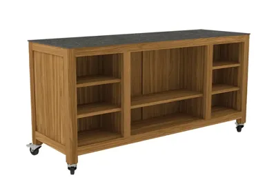 Passion Grills | Buitenkeuken Onderdeel | Milano Buitenkeuken Eiland met Wielen | 180 x 60 cm | Belgium Dark Grey