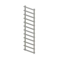 Designradiator Boss & Wessing Tubi Handdoekrek 175x60 cm Zij-Onderaansluiting Mat Grijs Boss & Wessing - thumbnail