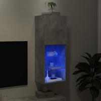 Tv-meubel met LED-verlichting 40,5x30x102 cm betongrijs - thumbnail