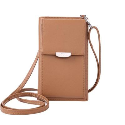 Zomer vrouwen telefoon schoudertas PU lederen geld portemonnee mini keten mobiele Cross Body Tas (bruin) Zomer vrouwen telefoon schoudertas PU lederen geld portemonnee mini keten mobiele Cross Body Tas (bruin)
