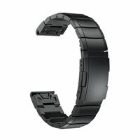 By Qubix - Stainless steel schakelband - Zwart - Compatible met Garmin Tactix 8-51mm - Compatible Garmin bandje - thumbnail