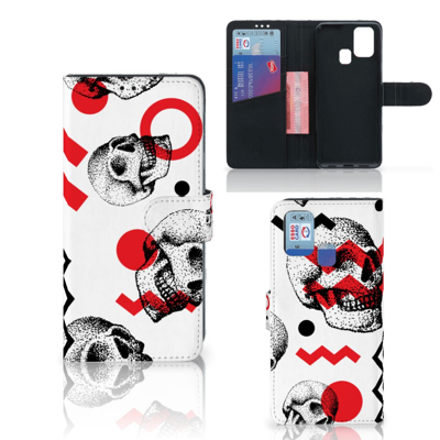 Telefoonhoesje met Naam Samsung Galaxy M31 Skull Red Telefoonhoesje met Naam Samsung Galaxy M31 Skull Red