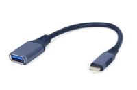 GEMBIRD ADAPTADOR USB-C - USB 3.0 OTG SPACE GREY A-USB3C-OTGAF-01 - thumbnail