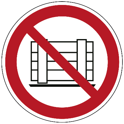 Neerzetten of opslaan verboden - Ø 200 mm - Sticker