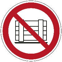 Neerzetten of opslaan verboden - Ø 200 mm - Sticker - thumbnail