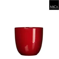 Mica Decorations tusca pot donkerrood 19x20cm - thumbnail