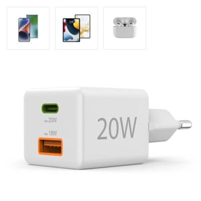 Hama USB-oplader 20.00 W 1x USB-C, 1x USB-A USB PD, QC 3.0 Wit Binnen Snellader - thumbnail
