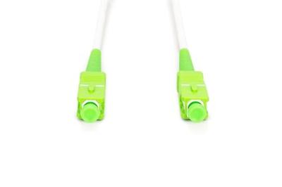 Digitus DK-2922A-05-SCA-SX Glasvezel Optische vezel, Glasvezel Aansluitkabel 500 cm Wit, Groen, Limoengroen, Lime Green [1x SC APC-stekker - 1x SC APC-stekker]