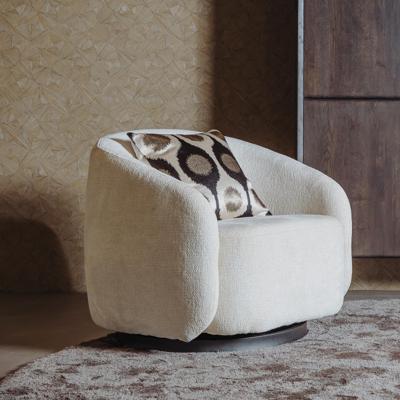 Tower Living Draaifauteuil 'Castro' Chenille, kleur Pearl