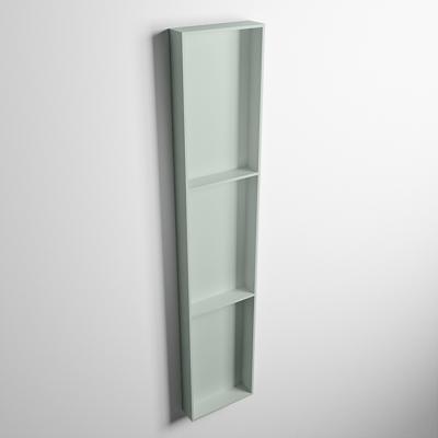 MONDIAZ EASY Nis 149,5x29,5cm in solid surface kleur Greey | Greey. 3 vakken geschikt voor in- of opbouw