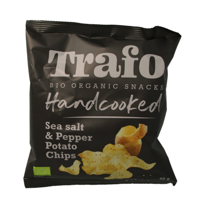 Trafo Chips handcooked zout en peper bio 40 Gram