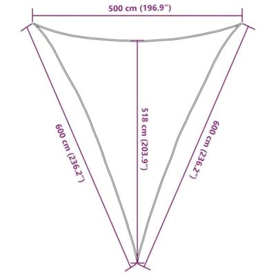 VidaXL Zonnezeil 160 g/m² 5x6x6 m hdpe antracietkleurig