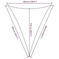 VidaXL Zonnezeil 160 g/m² 5x6x6 m hdpe antracietkleurig - thumbnail
