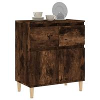 Dressoir 60x35x70 cm bewerkt hout gerookt eikenkleurig - thumbnail