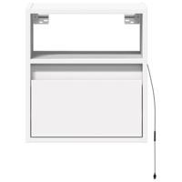 Tv-wandmeubel met LED-verlichting 180x31x45 cm wit - thumbnail