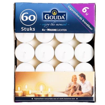 Gouda Waxinelicht 4.5 uur wit 60 Stuks