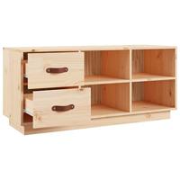 Schoenenbank 100x34x45 cm massief grenenhout - thumbnail