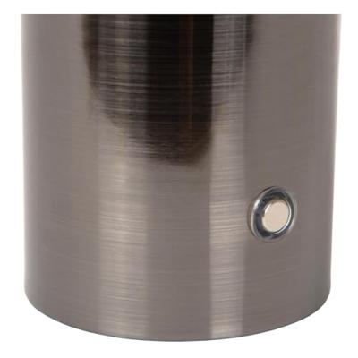 Lucide VIVO - Oplaadbare Tafellamp - Accu/Batterij - Ø 8 cm - LED Dimb. - E27 - 1x1W 2700K - Mat zwart chroom