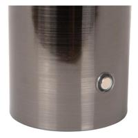 Lucide VIVO - Oplaadbare Tafellamp - Accu/Batterij - Ø 8 cm - LED Dimb. - E27 - 1x1W 2700K - Mat zwart chroom - thumbnail